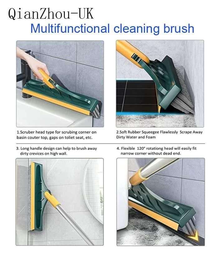 Floor Brush- 2 In 1 Long Handle Wiper Stiff Bristle Floor Brush ⭐⭐⭐⭐⭐