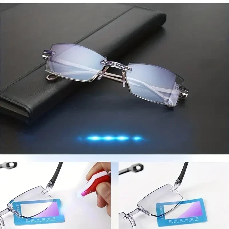 Buy 1 Get 2 Free Rimless Adaptive Power Reading Glasses @ Just 499/