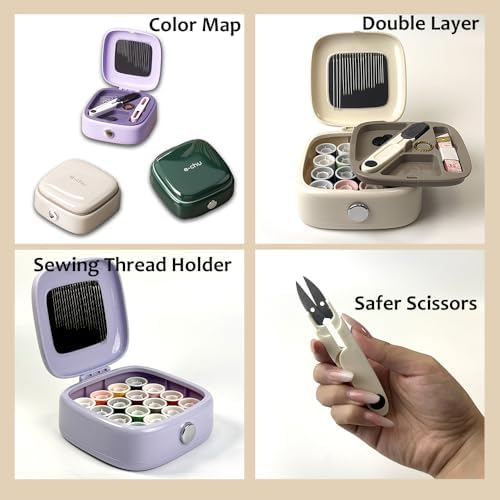 Portable 2-Layer Organizer Magnetic Needle and Thread Kits Holder Basic Case
