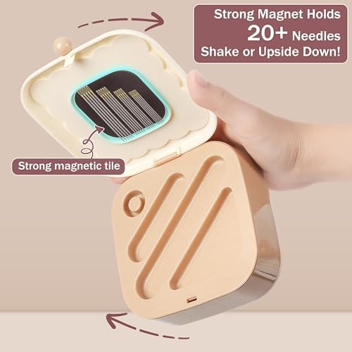 Portable 2-Layer Organizer Magnetic Needle and Thread Kits Holder Basic Case