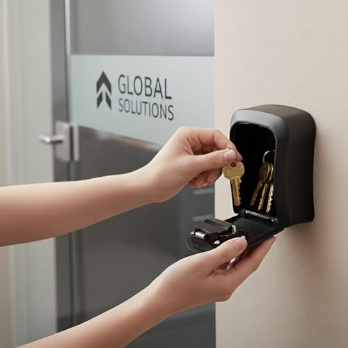 Key Safe Combination Lock Box 4 Digit Outdoor Weather Resistant Key Storage Box