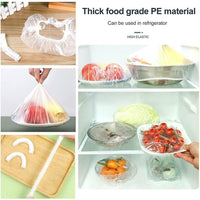 Thumbnail for Plastic Bags - Reusable Elastic Food Storage Plastic Covers (Pack of 100)