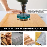 Thumbnail for Adjustable Hole Saw 45-130mm for Woodworking, Hole Cutter for Electric Drill
