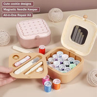 Thumbnail for Portable 2-Layer Organizer Magnetic Needle and Thread Kits Holder Basic Case