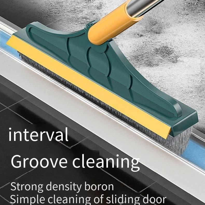2-in-1 Bathroom Cleaning Brush with Wiper - Long Handle 120° Rotate Toilet Brush