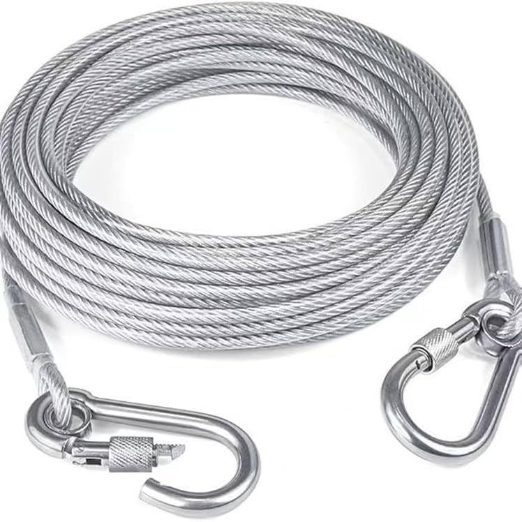 Stainless Steel PVC Coated Clothesline Rope with Locking Hooks ⭐⭐⭐⭐⭐