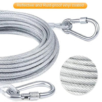 Thumbnail for Stainless Steel PVC Coated Clothesline Rope with Locking Hooks ⭐⭐⭐⭐⭐