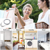 Thumbnail for Stainless Steel PVC Coated Clothesline Rope with Locking Hooks ⭐⭐⭐⭐⭐