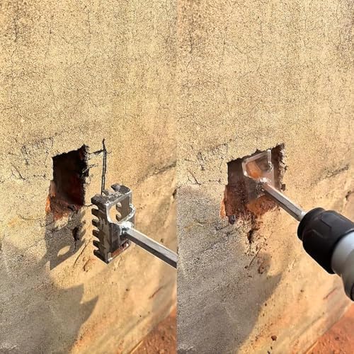 Square Hole Cutter for 86-Type Electrical Box 3/8" Shank Steel Heavy-Duty Trapezoidal Square Slot Cutter