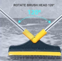 Thumbnail for 2-in-1 Bathroom Cleaning Brush with Wiper - Long Handle 120° Rotate Toilet Brush