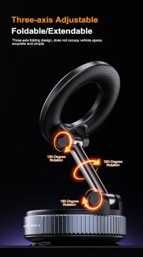 📱 DigiMall Portable Vacuum Suction Phone Holder – 360° Swivel Magnetic Base ⭐⭐⭐⭐
