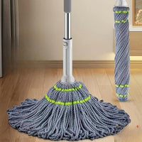 Thumbnail for Self-Squeeze Twist Mop – No Drips, Quick Drying, Multicolor Fiber