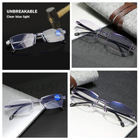 Thumbnail for Buy 1 Get 2 Free Rimless Adaptive Power Reading Glasses @ Just 499/