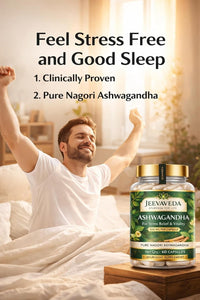 Thumbnail for Ashwagandha Gold | 5% Withanolides | 100% Pure Root Extract | Herbal Supplement | Capsules | Stress Relief, Energy & Recovery Support | 60 Capsules Pack