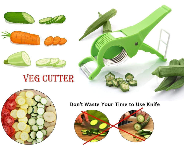 Vegetable Cutter 5 Sharp Blade with Peeler 2 in 1 Multi-Color