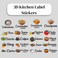 Thumbnail for Modern 3D Kitchen Labels for Jars, Bottles & Containers