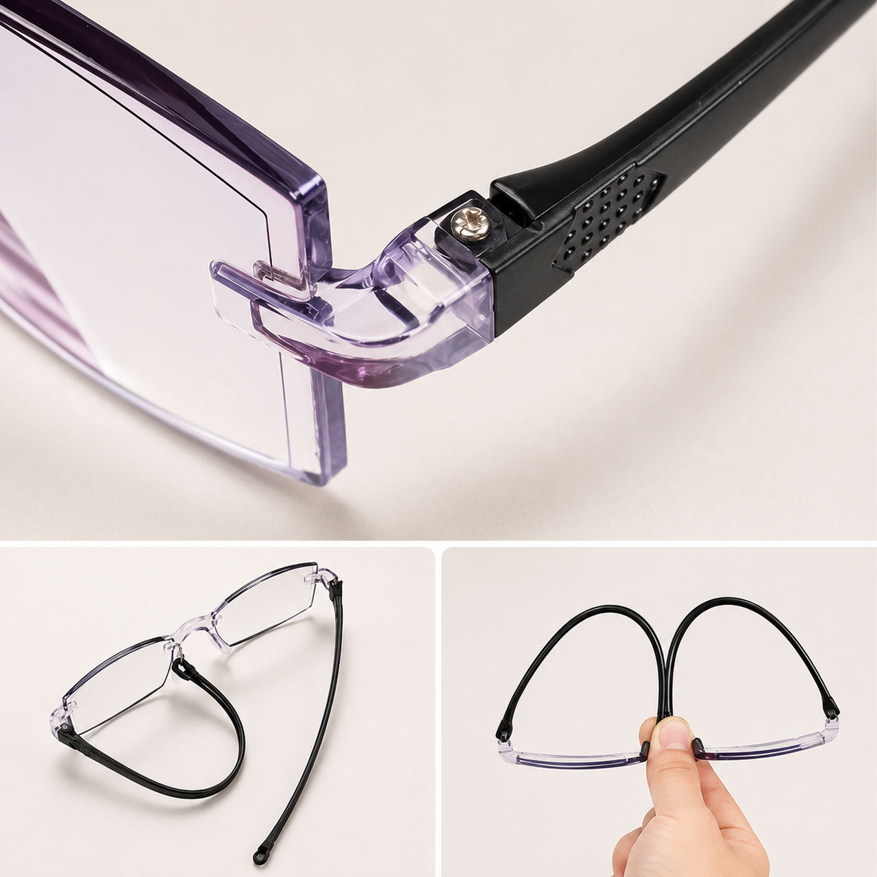 Rimless Adaptive Reading Glasses – Buy 1 Get 3 Free | Clear Vision & Lightweight