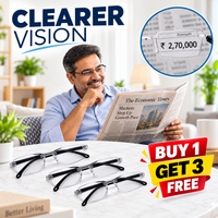 Thumbnail for Rimless Adaptive Reading Glasses – Buy 1 Get 3 Free | Clear Vision & Lightweight