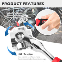Thumbnail for Universal Wrench 52 in 1 Socket Wrench Multifunction Wrenches Tool with 360° Rotating Head