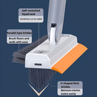 Thumbnail for 2-in-1 Bathroom Cleaning Brush with Wiper - Long Handle 120° Rotate Toilet Brush