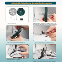 Thumbnail for Adjustable Hole Saw 45-130mm for Woodworking, Hole Cutter for Electric Drill