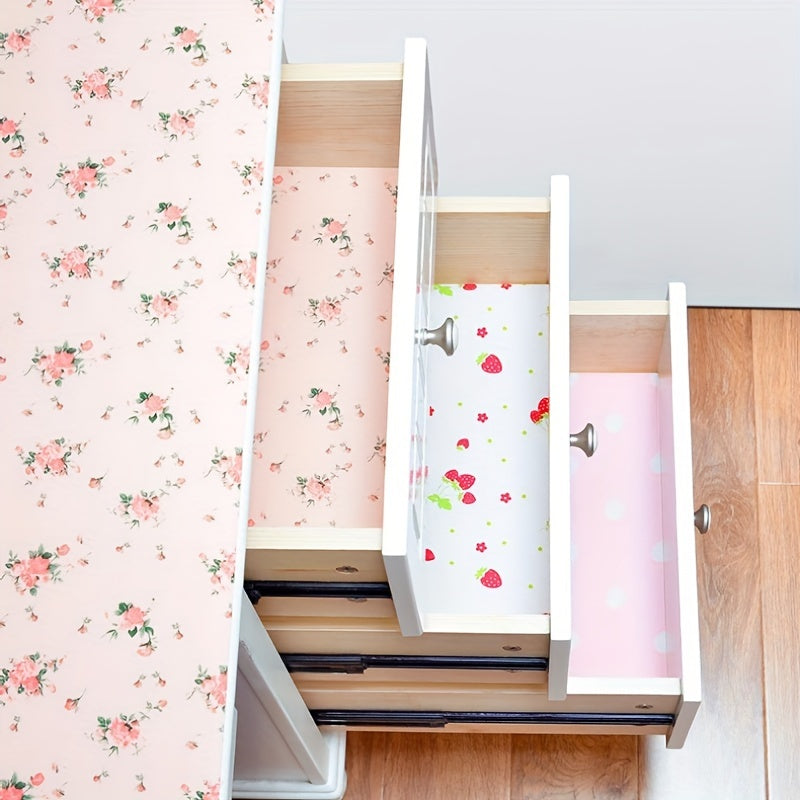 Multicolor Antibacterial Shelf & Drawer Liner Roll - Waterproof, Non-Slip Foam Mat for Cabinets and Wardrobes (30 x 300 cm)