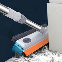 Thumbnail for 2-in-1 Bathroom Cleaning Brush with Wiper - Long Handle 120° Rotate Toilet Brush