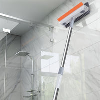 Thumbnail for 2-in-1 Bathroom Cleaning Brush with Wiper - Long Handle 120° Rotate Toilet Brush