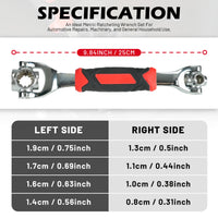 Thumbnail for Universal Wrench 52 in 1 Socket Wrench Multifunction Wrenches Tool with 360° Rotating Head