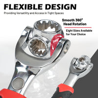 Thumbnail for Universal Wrench 52 in 1 Socket Wrench Multifunction Wrenches Tool with 360° Rotating Head
