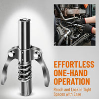 Thumbnail for Grease Gun Coupler, Double Handles Quick Release Grease Nozzle Joint Fittings with 6 Thickened Jaws