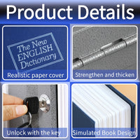 Thumbnail for 🔐📚 Book Safe with Key & Combination Locker - Secret Hidden Security Box, Lockable Penny Bank for Coins/Cash/, Hidden Safe for /Office, Disguised Valuable Asset ⭐⭐⭐⭐