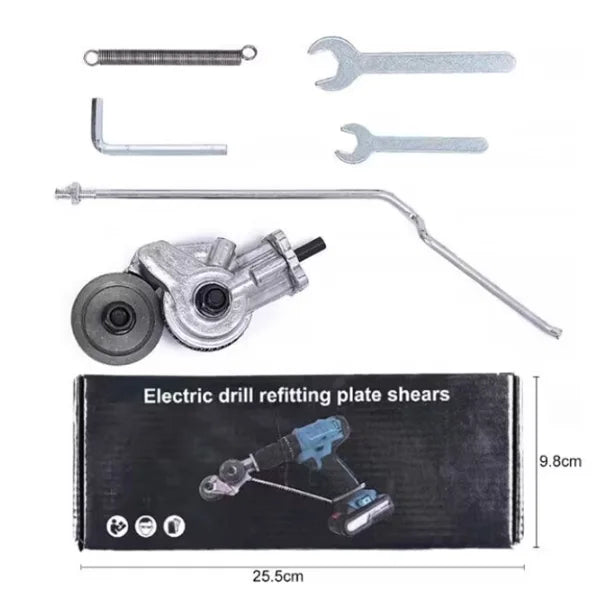 Electric Drill Plate Cutter Sheet Metal Cutting Plate Punching Scissors Sheet Metal Cutting Tool Free Cutting Tool Nibbler
