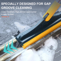 Thumbnail for 2-in-1 Bathroom Cleaning Brush with Wiper - Long Handle 120° Rotate Toilet Brush