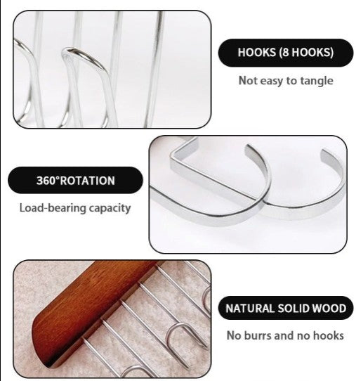 Multi Hook Coat Racks 360 Degree Space Saving Hangers