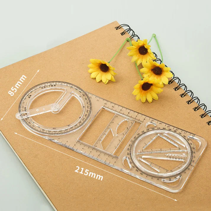 Multifunctional Geometry Ruler – Ideal for Math & Craftwork ⭐⭐⭐⭐⭐
