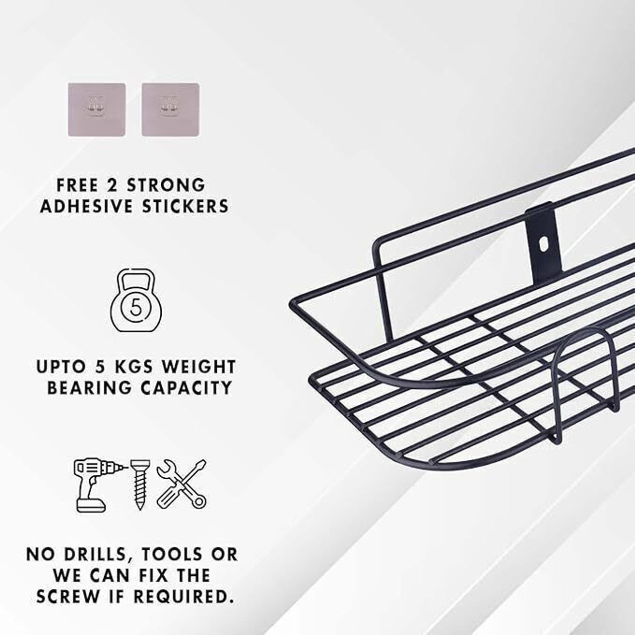 Metal Bathroom Corner Shelf Rack
