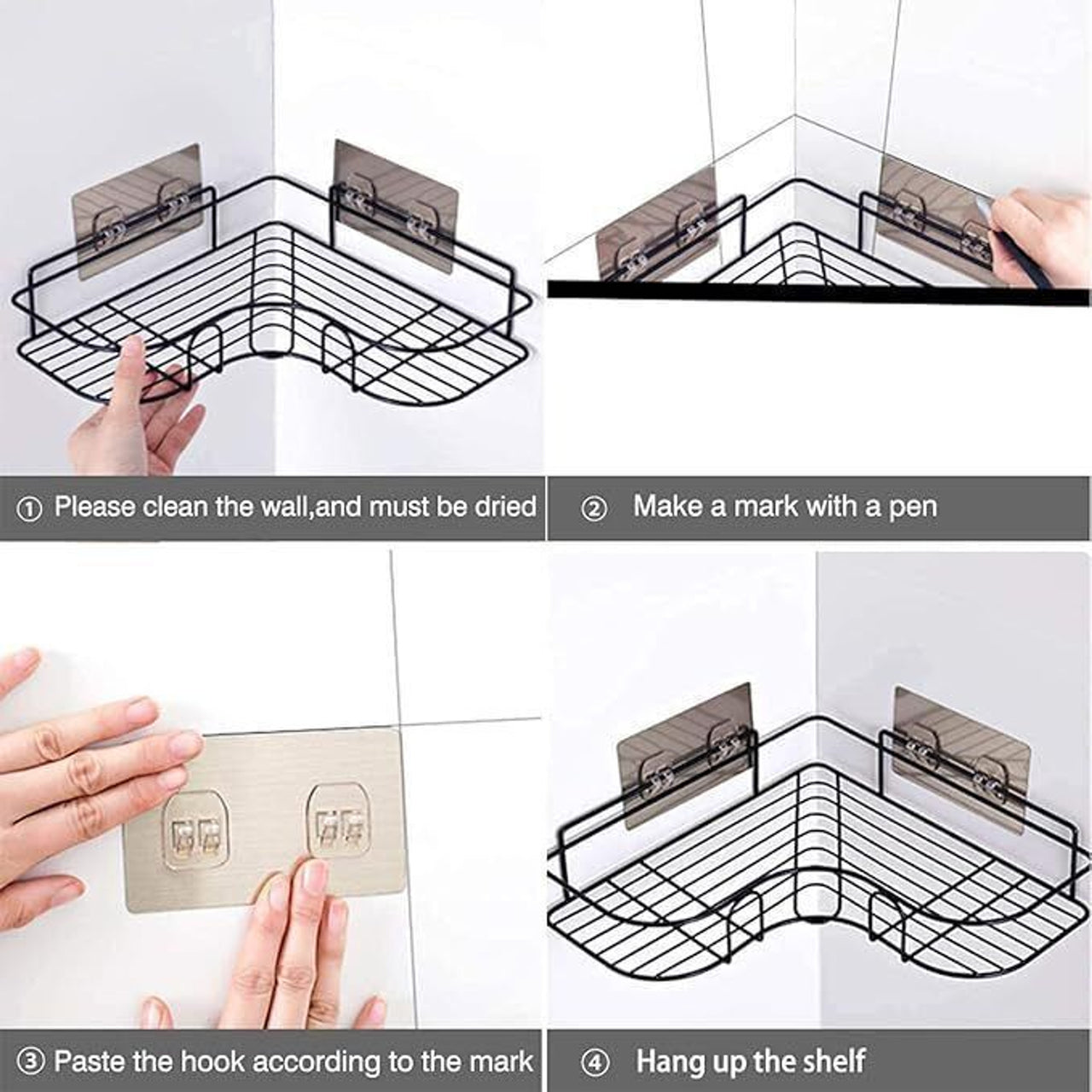 Metal Bathroom Corner Shelf Rack