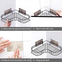 Thumbnail for Metal Bathroom Corner Shelf Rack