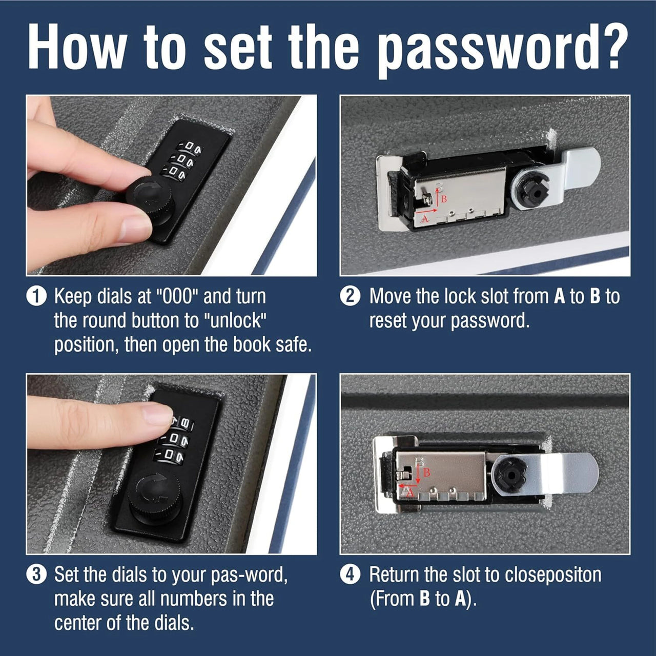 📚🔒 Secret Book Locker with Combination Code – Hidden Security Safe Box for Cash & Jewels
