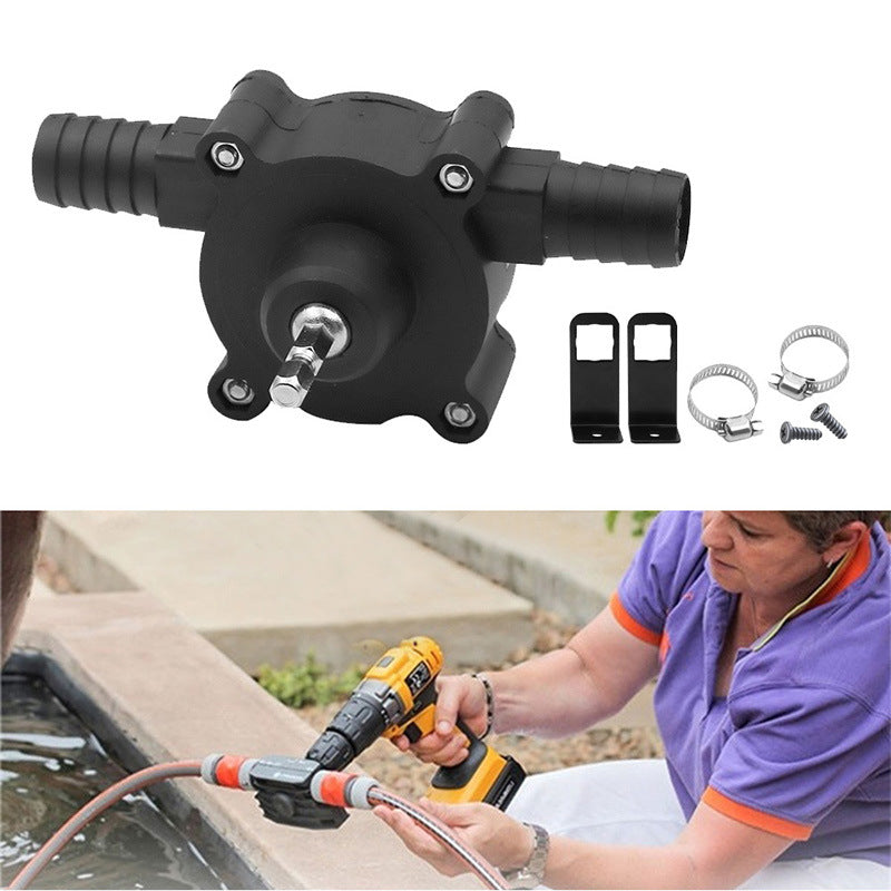 Portable Hand Drill Powered Water Pump Vehicle Oil Pump Kit