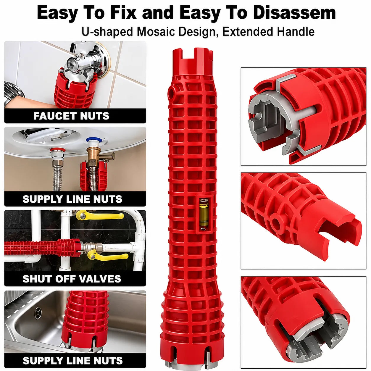 Anti-Slip Plumbing Repair Tap & Sink Wrench